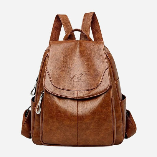 Petit sac à dos en cuir femme Marron Dailysac