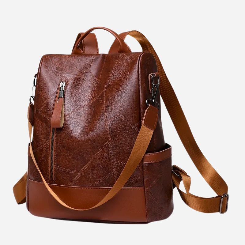 Petit sac à dos en cuir pour femme Marron Dailysac