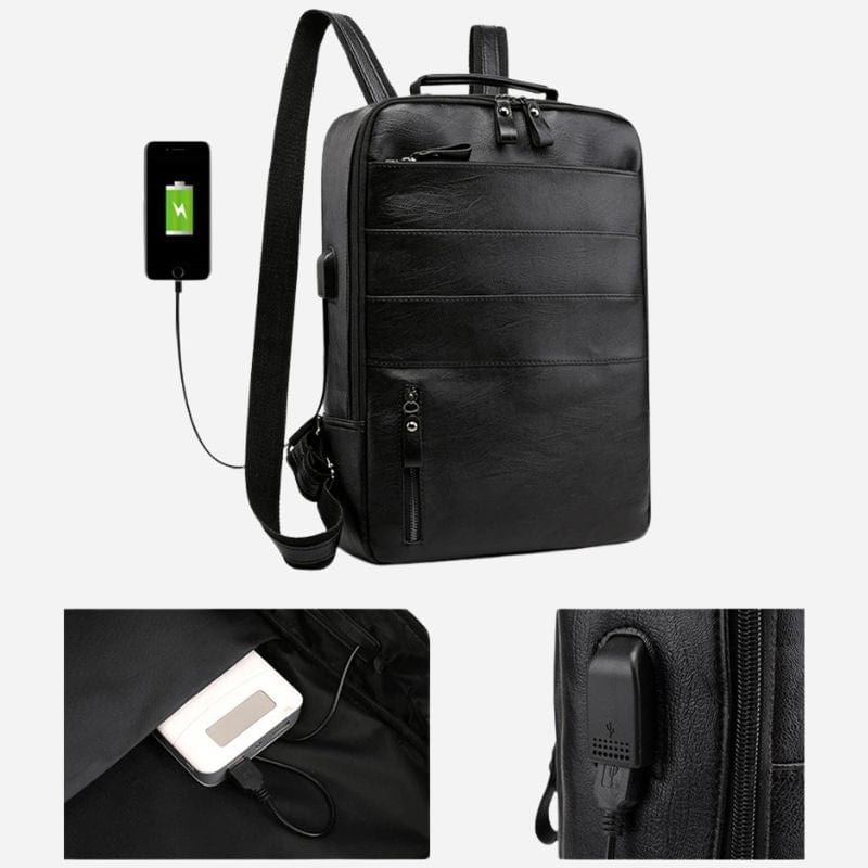 Sac à dos cabine avion cuir - 43x27x10cm Dailysac