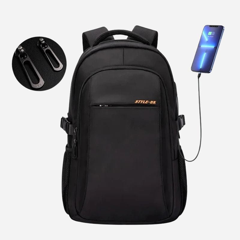 Sac à dos homme travail imperméable – Parfait pour les voyages professionnels Noir Dailysac