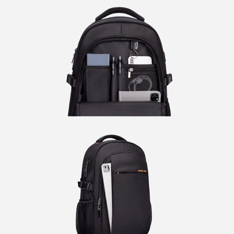 Sac à dos homme travail imperméable – Parfait pour les voyages professionnels Noir Dailysac