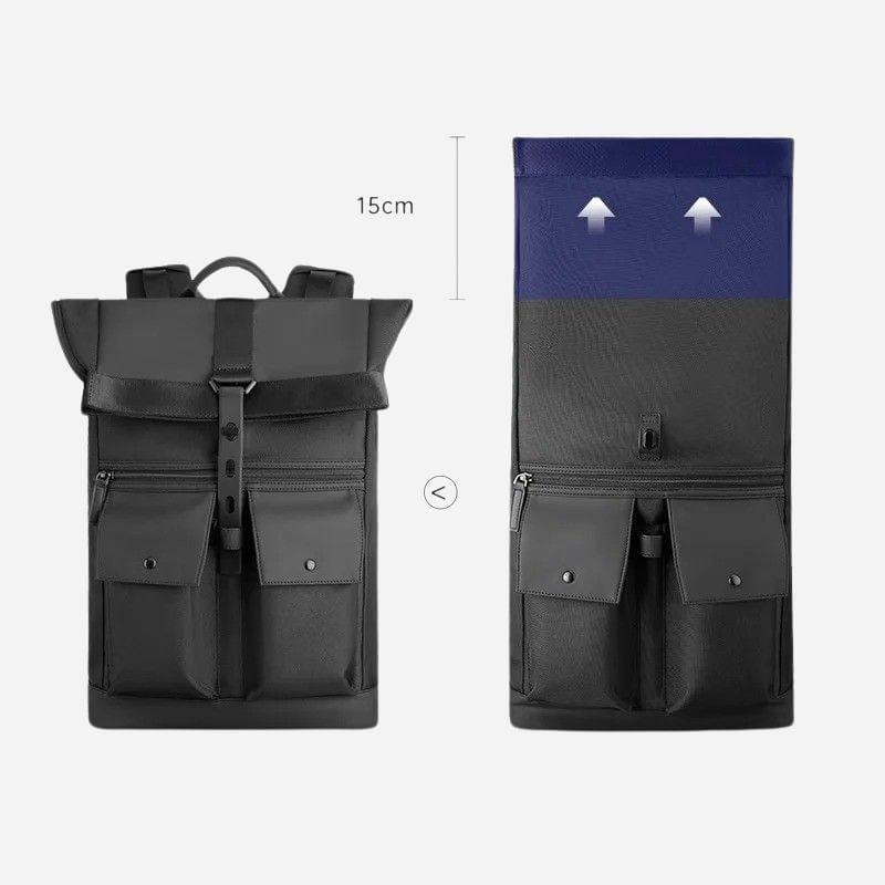 Sac à dos ordinateur homme chic – Élégance et praticité pour vos voyages professionnels Noir Dailysac