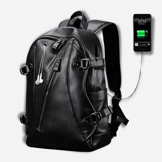 Sac à dos voyage cuir femme Noir Dailysac