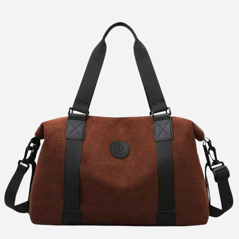 Sac cabas voyage femme Rouge-Marron Dailysac