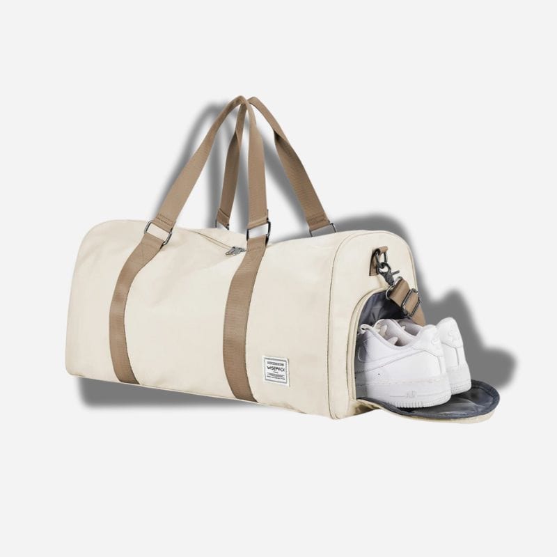 Sac de voyage avec compartiment chaussures Beige Dailysac