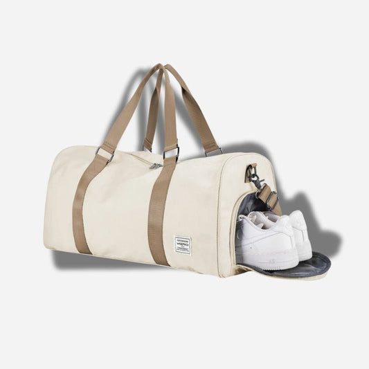 Sac de voyage avec compartiment chaussures Beige Dailysac