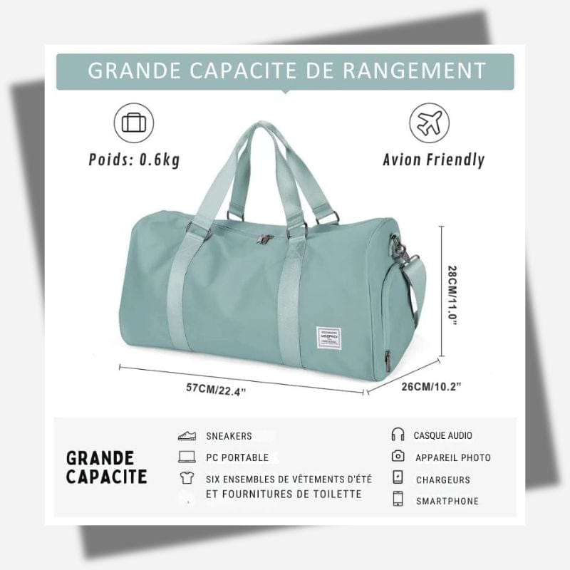 Sac de voyage avec compartiment chaussures Dailysac