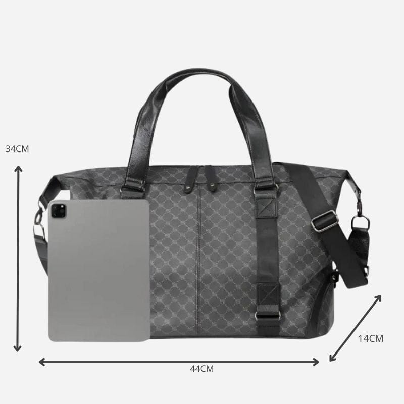 Sac de voyage en cuir femme Noir et Gris Dailysac