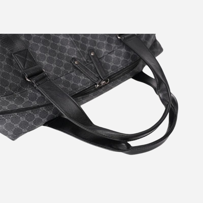 Sac de voyage en cuir femme Noir et Gris Dailysac