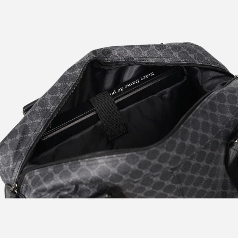 Sac de voyage en cuir femme Noir et Gris Dailysac