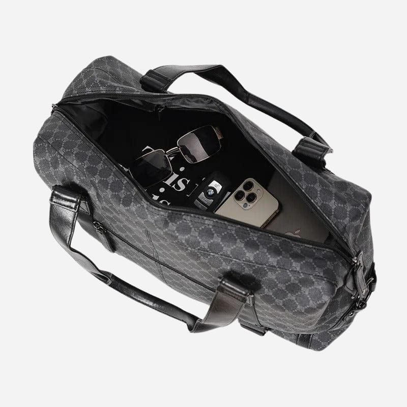 Sac de voyage en cuir femme Noir et Gris Dailysac