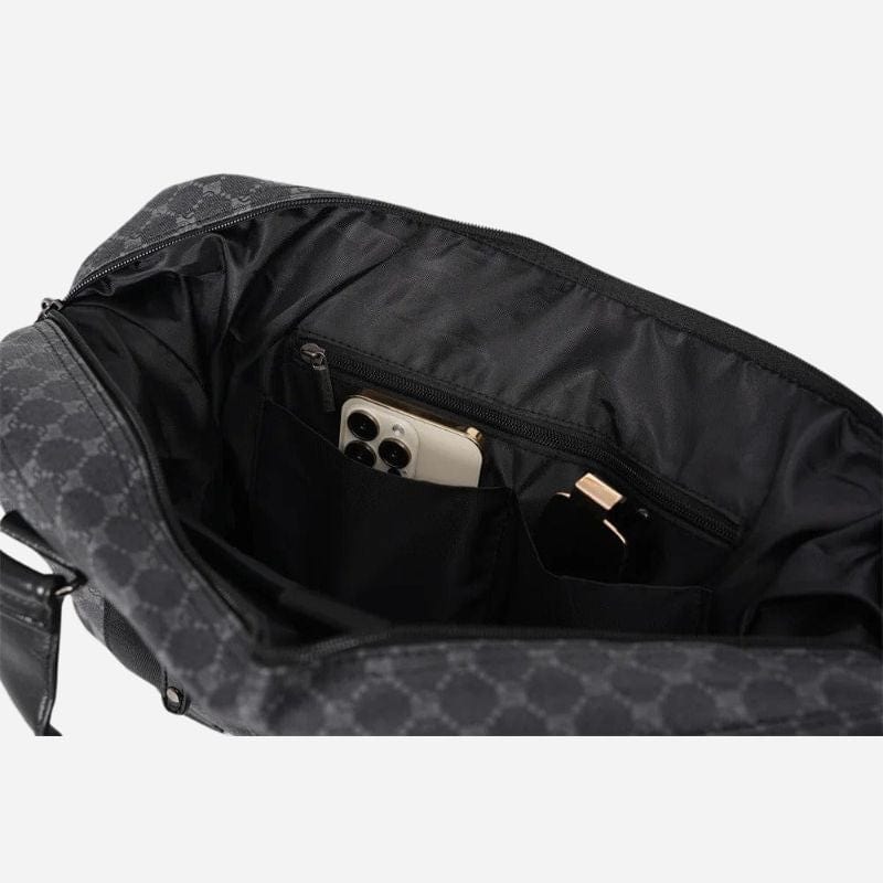 Sac de voyage en cuir femme Noir et Gris Dailysac