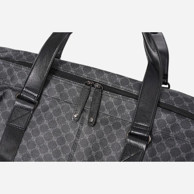 Sac de voyage en cuir femme Noir et Gris Dailysac