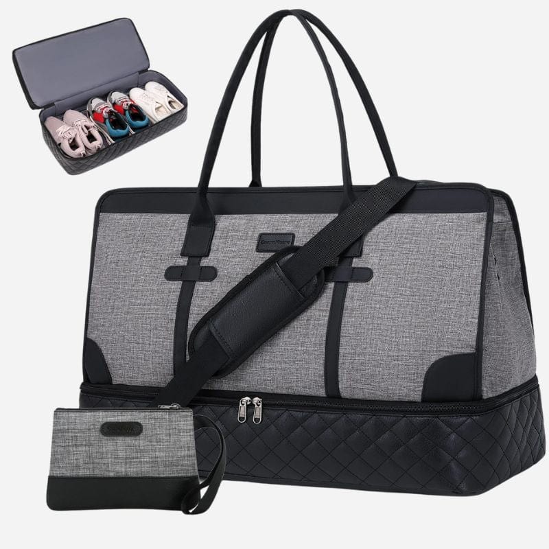 Sac de voyage femme chic Gris noir Dailysac