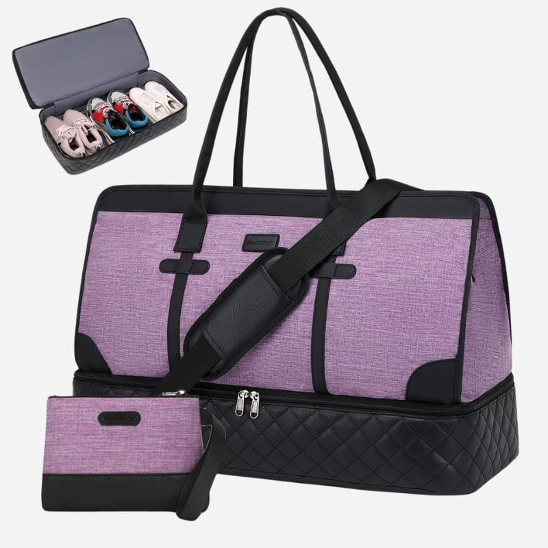 Sac de voyage femme chic Violet noir Dailysac