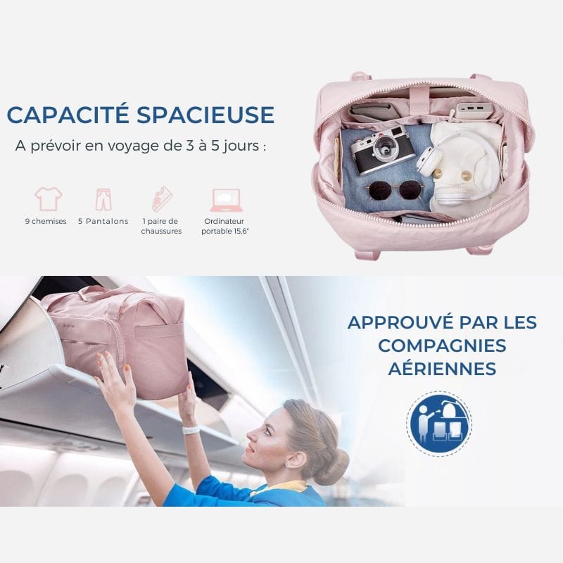 Sac de voyage femme rose Rose Dailysac
