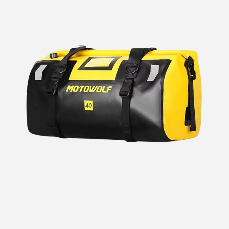 Sac de voyage pour moto 40L Jaune avec logo Dailysac
