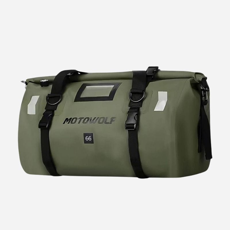 Sac de voyage pour moto 66L Vert avec logo Dailysac