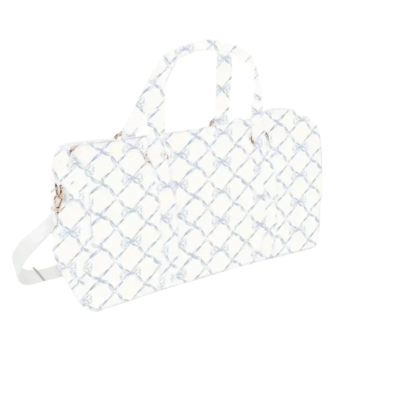 Sac fleuri bandoulière Bleu ciel Dailysac