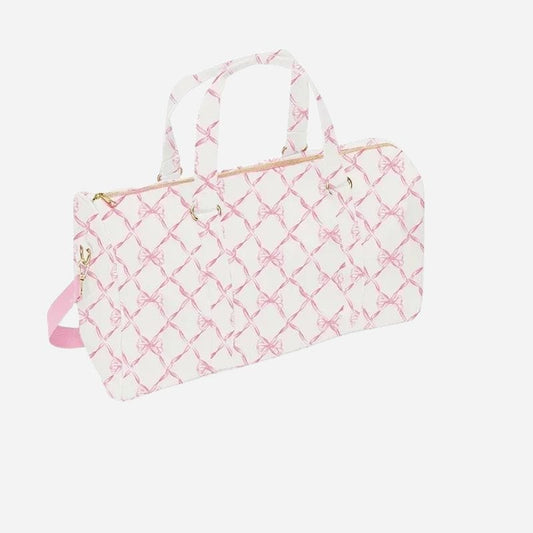 Sac fleuri bandoulière Rose blanc Dailysac