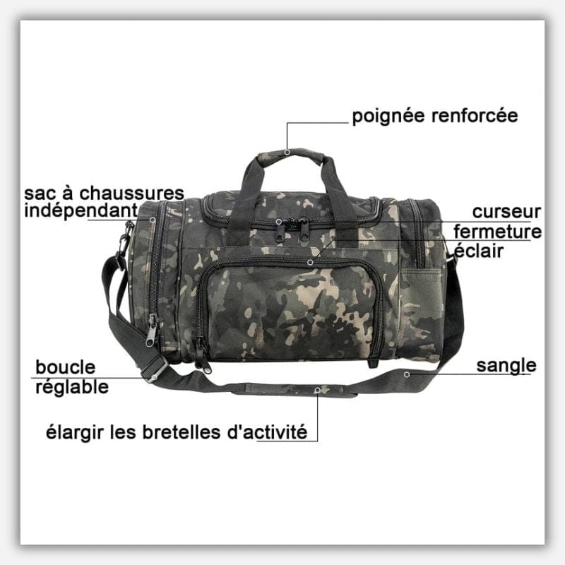 Sac voyage pratique - 50L Militaire Dailysac
